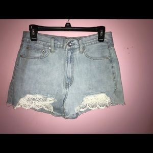 Denim shorts